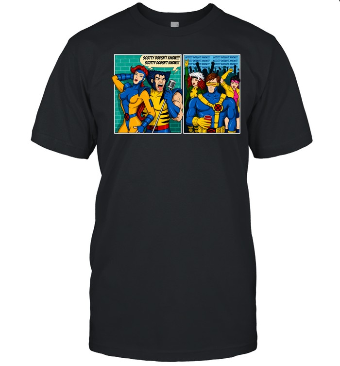 X-Men Wolverine Scotty doesn’t know cartoon comic panel parody humor Classic Men's T-shirt