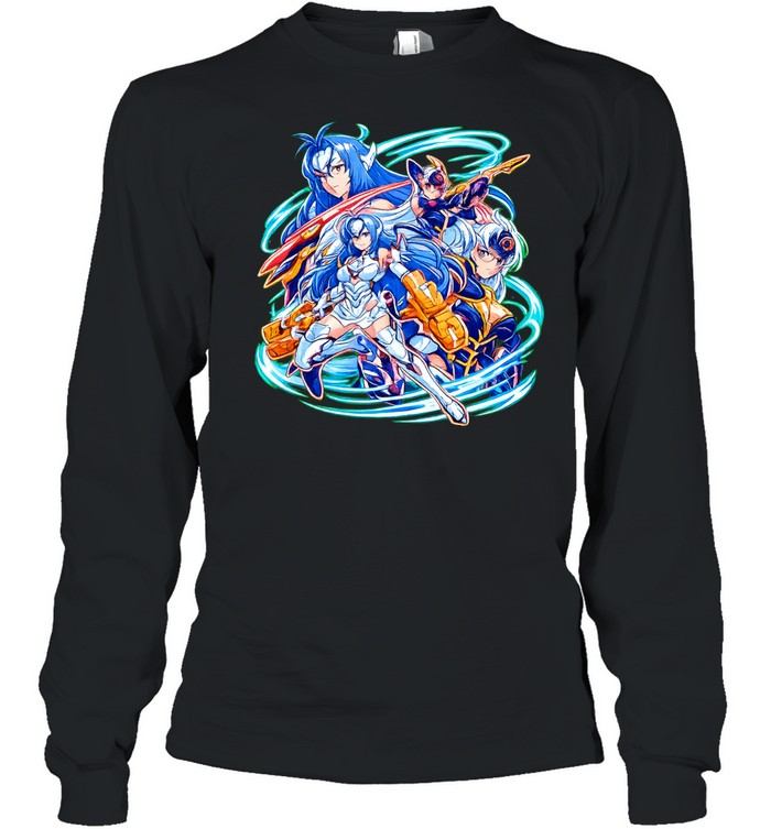 Xenosaga space robots collage graphic Long Sleeved T-shirt