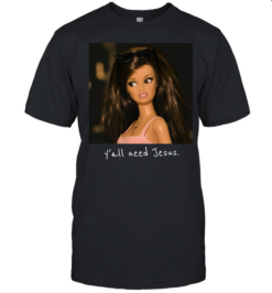 Y'all Need Jesus Funny Sarcastic Brunette Fashion Doll  Classic Men's T-shirt